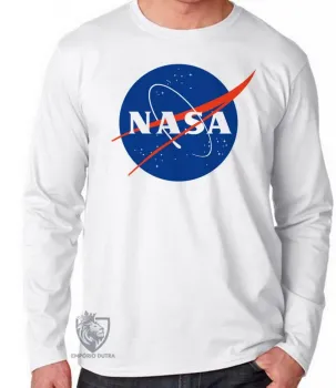 Camiseta manga longa Infantil ou Adulto Nasa astronauta espacial espaço agencia - Foto 2
