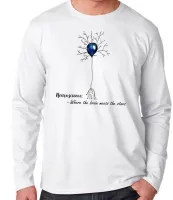 Camiseta manga longa Infantil ou Adulto Neurônio humano enfermeira médico cerebro - Foto 2