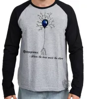 Camiseta manga longa Infantil ou Adulto Neurônio humano enfermeira médico cerebro - Foto 3