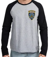Camiseta manga longa Infantil ou Adulto NYDP ny policia nova york - Foto 2