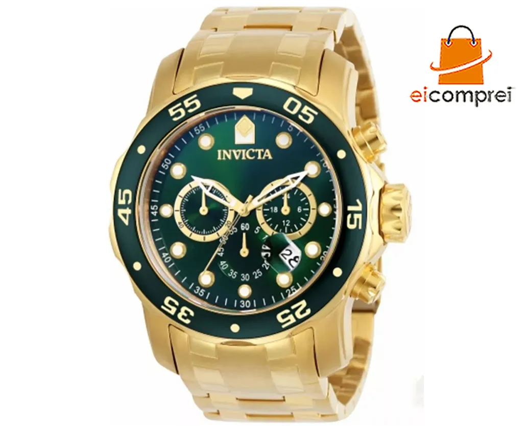 Relógio Invicta Pro Diver 0075 Banhado Ouro 18k Original + Frete Grátis