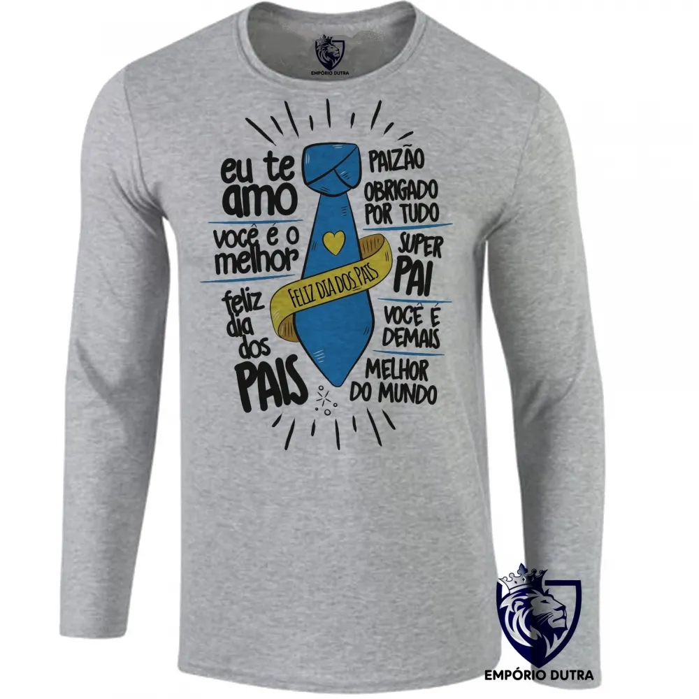 Camiseta manga longa Infantil ou Adulto pai gravata Papai Imagem