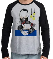 Camiseta manga longa Infantil ou Adulto pai menina melhor papai - Foto 2