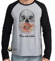 Camiseta manga longa Infantil ou Adulto Pense antes de falar merda - Foto 2