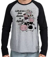 Camiseta manga longa Infantil ou Adulto pilha de vacas gado boiada - Foto 2