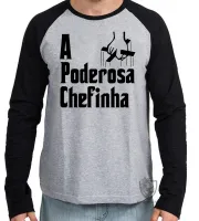 Camiseta manga longa Infantil ou Adulto Poderosa Chefinha filha - Foto 2