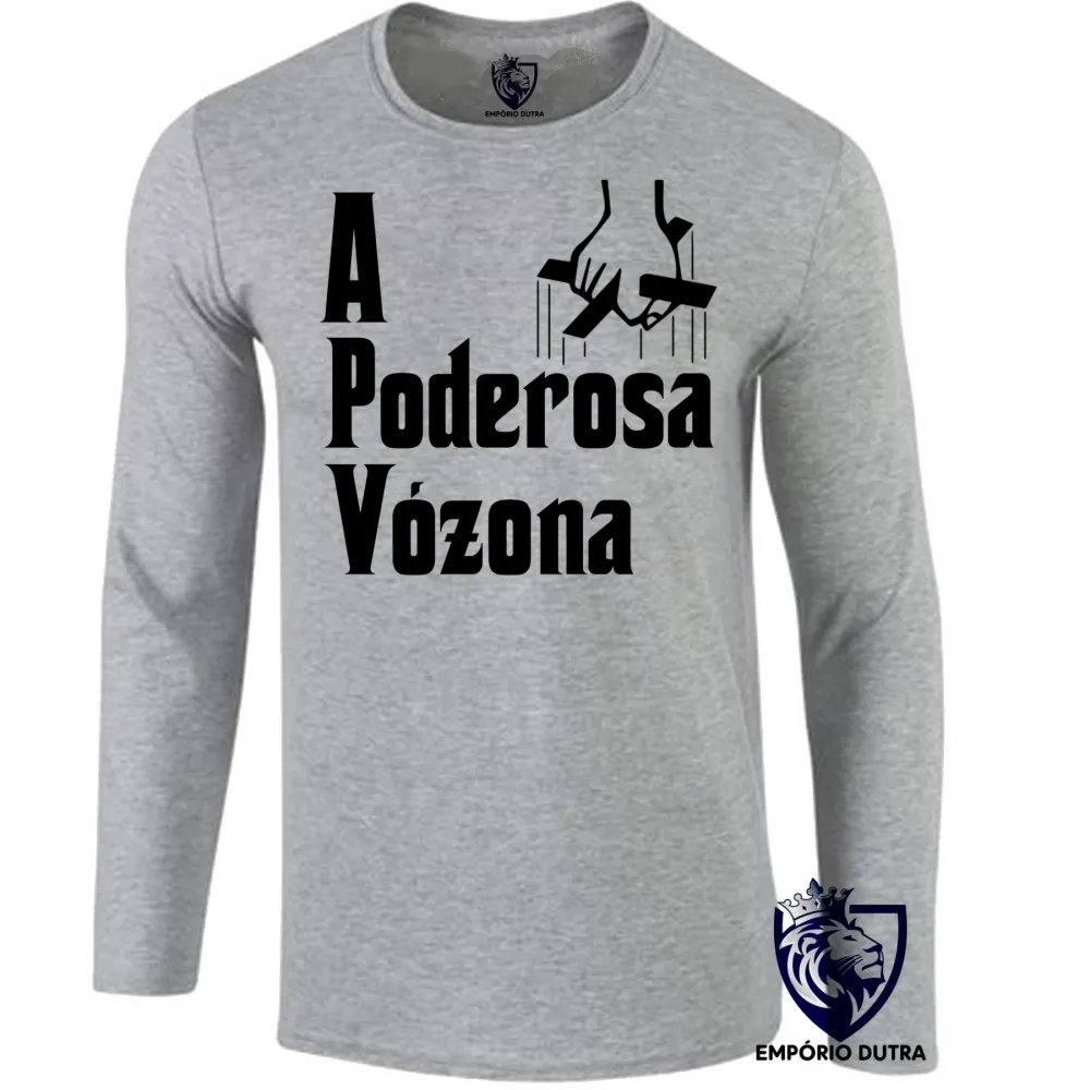 Camiseta manga longa Infantil ou Adulto Poderosa Vózona Vó Vovó