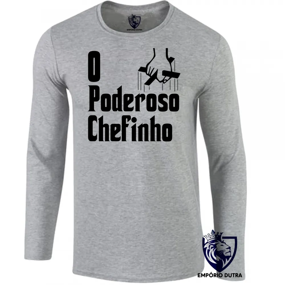 Camiseta manga longa Infantil ou Adulto Poderoso Chefinho filho Imagem