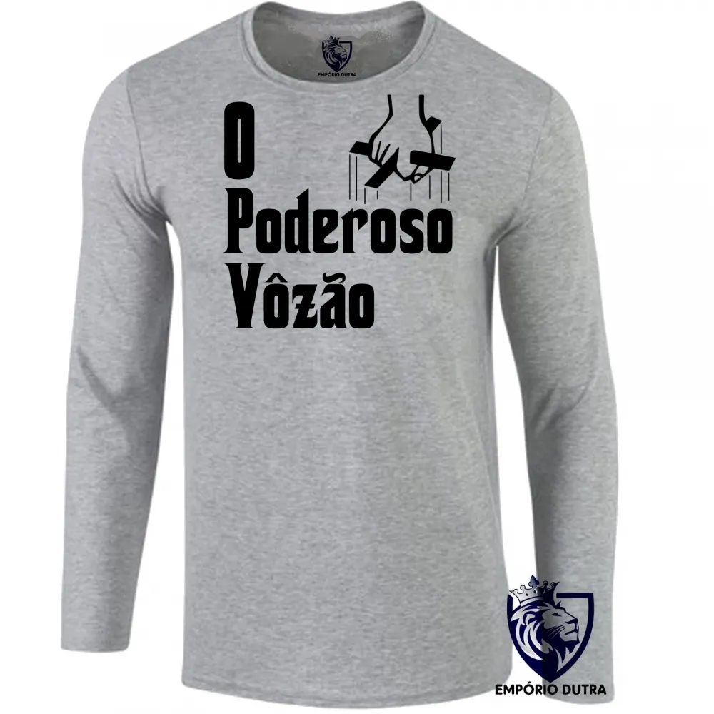 Camiseta manga longa Infantil ou Adulto Poderoso Vôzão Vô Vovô