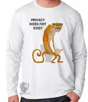 Camiseta manga longa Infantil ou Adulto Privacidade não existe engraçada not - Foto 3