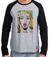 Camiseta manga longa Infantil ou Adulto Retro OMG vintage - Foto 2