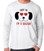 Camiseta manga longa Infantil ou Adulto Veterinário médico dogtor cão dog - Foto 3
