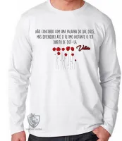 Camiseta manga longa Infantil ou Adulto Voltaire direito de dizer liberdade expressão - Foto 3