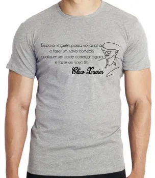 Camiseta adulto ou infantil Chico Xavier espirita Alan kardec - Foto 2