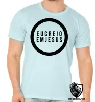 Camiseta adulto ou infantil Creio em Deus senhor JESUS Cristo - Foto 4
