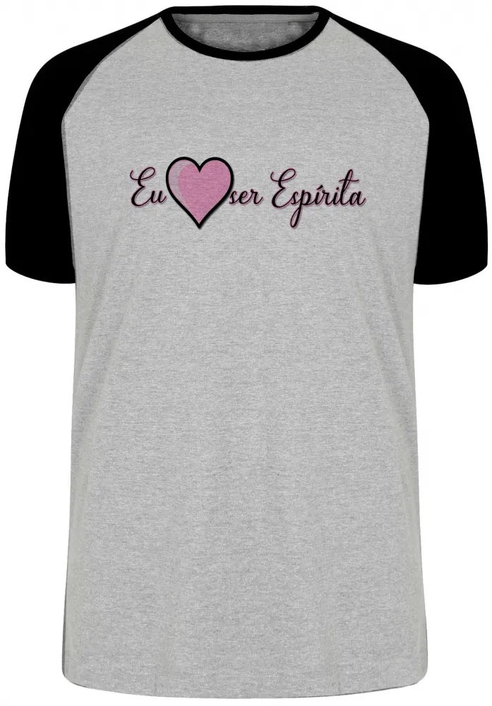 Camiseta adulto ou infantil Eu amo ser Espírita Alan Kardec Espiritismo