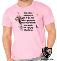 Camiseta adulto ou infantil Frase Chico Xavier espirita cada pessoa - Foto 2