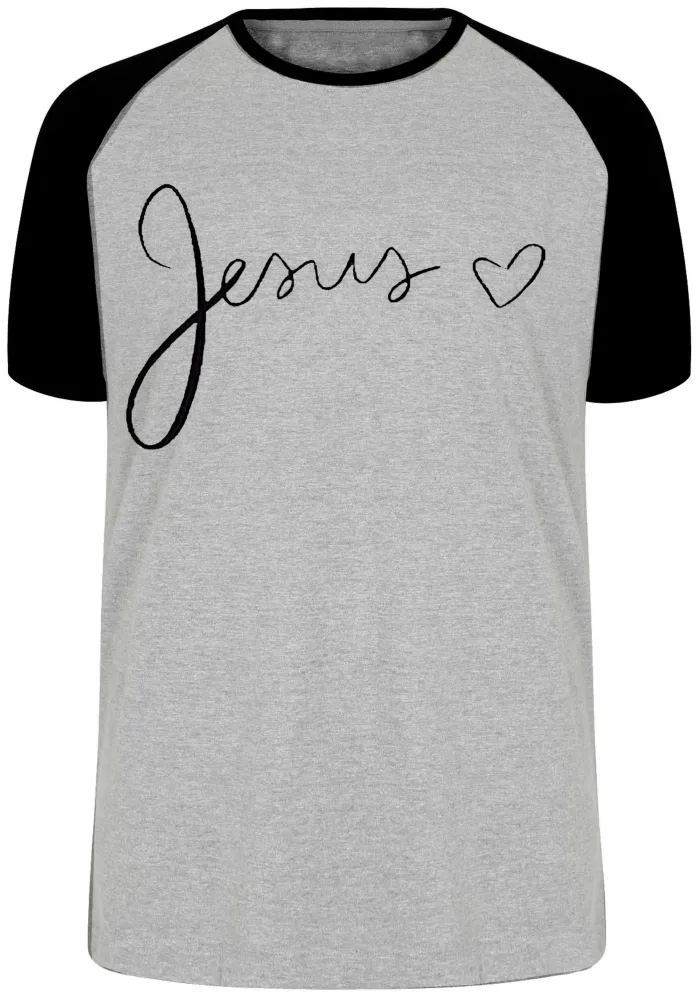 Camiseta adulto ou infantil Jesus cristo DEUS coração
