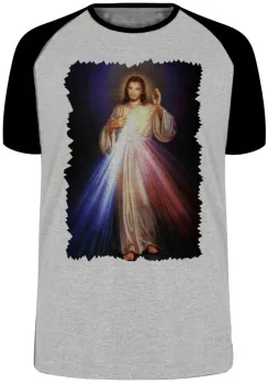 Camiseta adulto ou infantil Jesus Cristo DEUS coração sagrado cristão REI