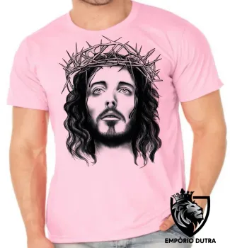 Camiseta adulto ou infantil Jesus Cristo DEUS coroa de espinhos - Foto 2