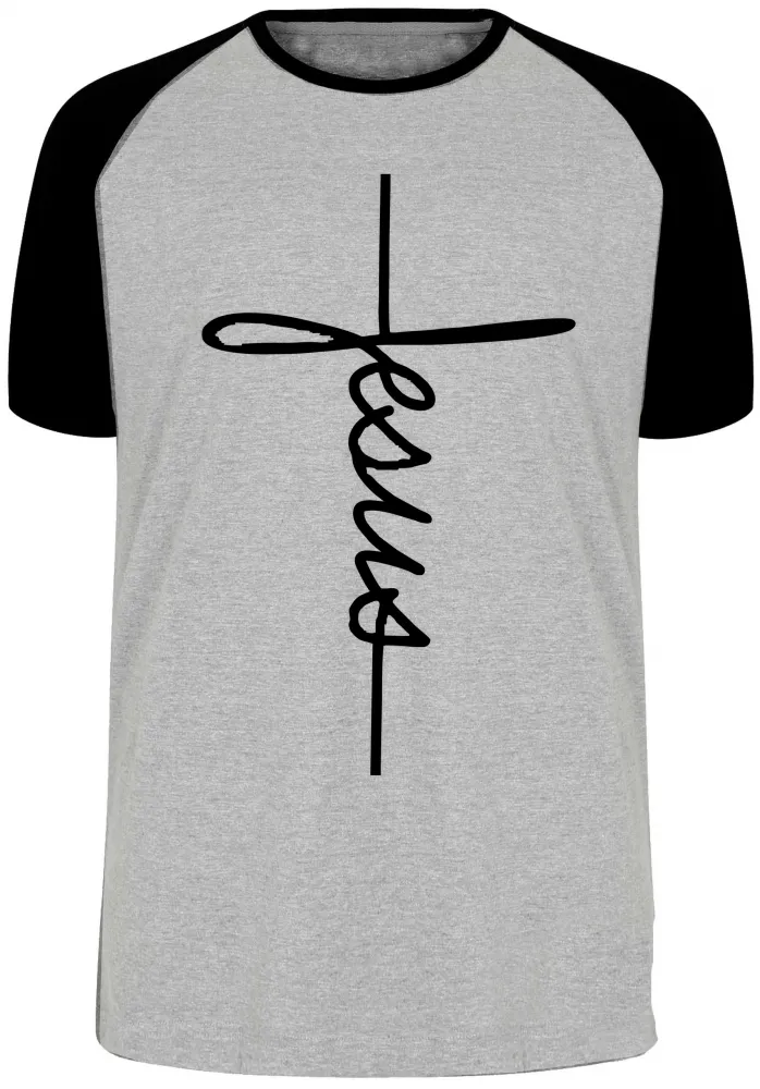 Camiseta adulto ou infantil Jesus Cristo DEUS crucifixo cruz