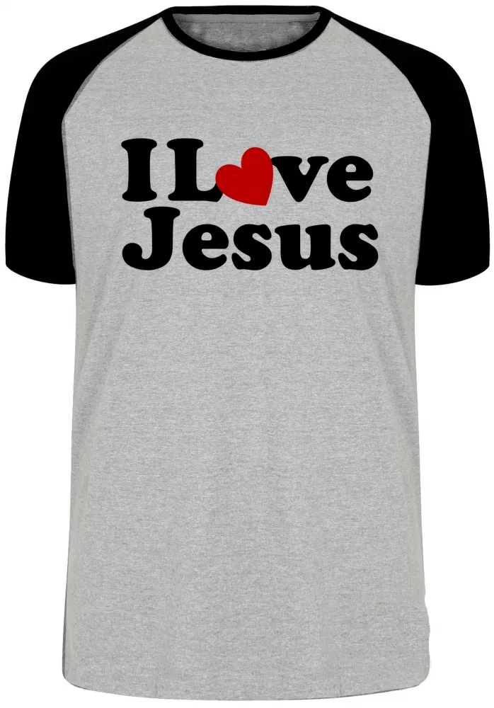Camiseta adulto ou infantil Jesus Cristo DEUS i love you coração