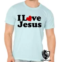 Camiseta adulto ou infantil Jesus Cristo DEUS i love you coração - Foto 4