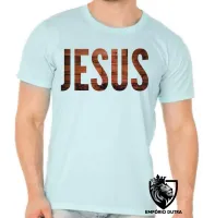 Camiseta adulto ou infantil Jesus Cristo DEUS madeira YESHUA - Foto 5
