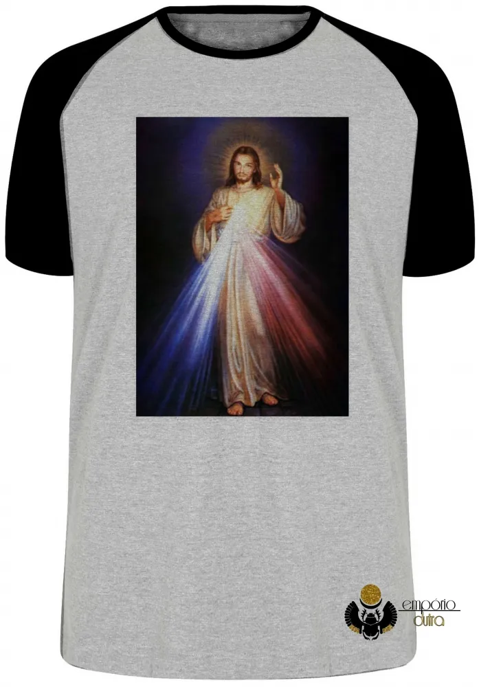 Camiseta adulto ou infantil Jesus Cristo Sagrado coração DEUS