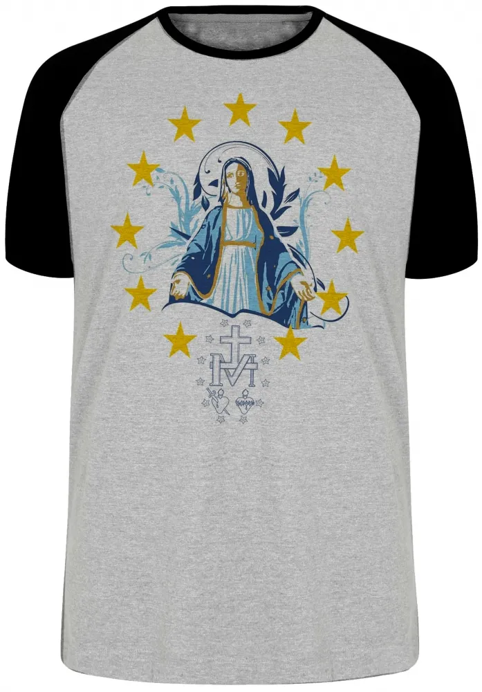 Camiseta adulto ou infantil Nossa Senhora das Graças santa JESUS Mãe