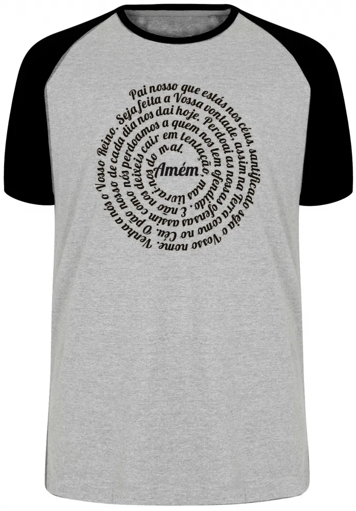 Camiseta adulto ou infantil Pai Nosso oração JESUS CRISTO DEUS Imagem