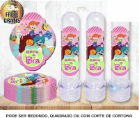 Tubete p/ Lembrancinhas 12 CMS C/ ADESIVO PERSONALIZADO 