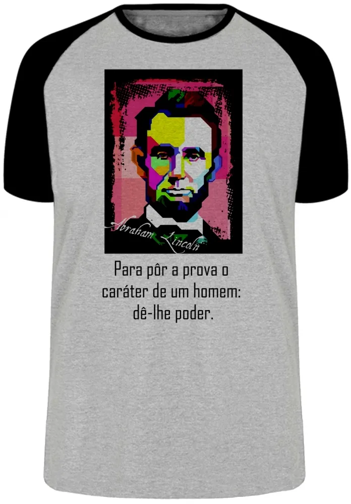 Camiseta adulto ou infantil Abraham Lincoln presidente EUA