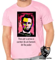 Camiseta adulto ou infantil Abraham Lincoln presidente EUA - Foto 3