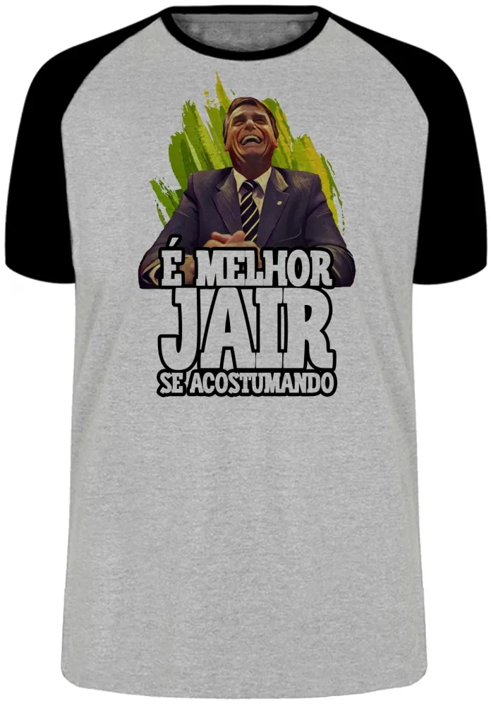 Camiseta adulto ou infantil Bolsonaro Jair se acostumando desenho