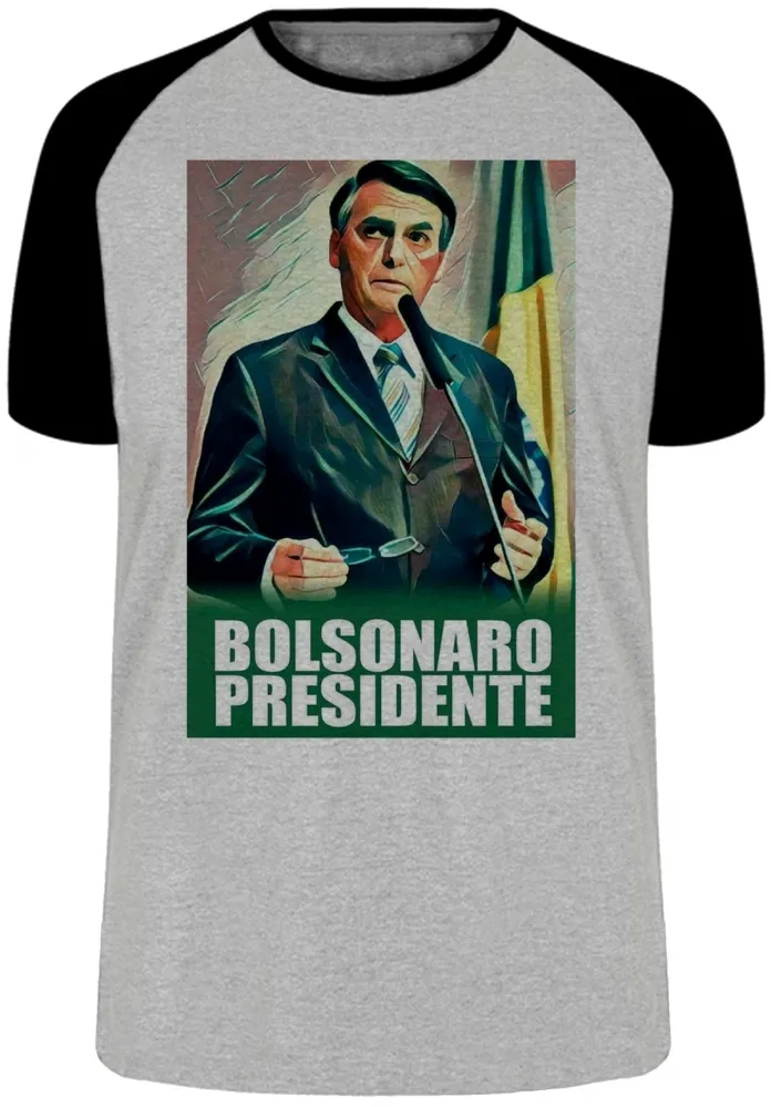 Camiseta adulto ou infantil bolsonaro pintura Imagem