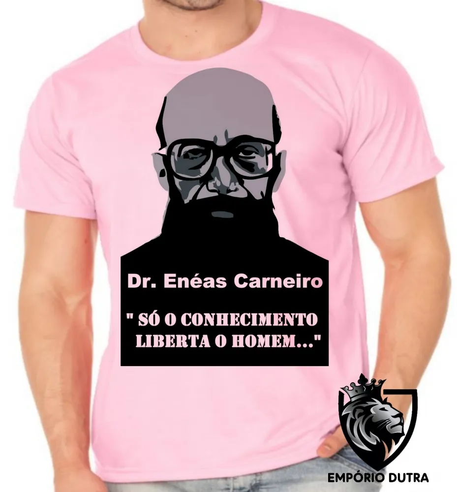 Camiseta adulto ou infantil Enéas Carneiro direita conhecimento Imagem
