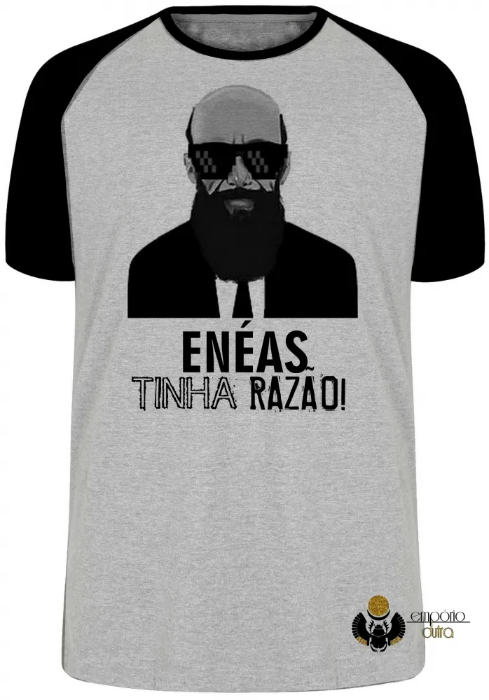 Camiseta adulto ou infantil Enéas Carneiro tinha razão direita