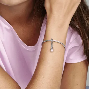 Berloque pendente ariel a pequena sereia com perola – em Prata925 - Foto 2