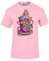 Camiseta adulto ou infantil Alice e gato no pais das maravilhas - Foto 4