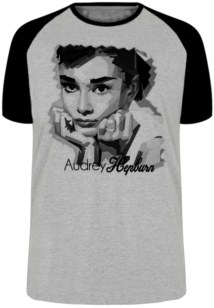 Camiseta adulto ou infantil Audrey Hepburn atriz america Imagem