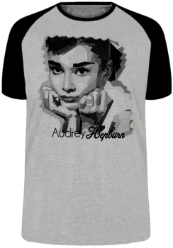 Camiseta adulto ou infantil Audrey Hepburn atriz america