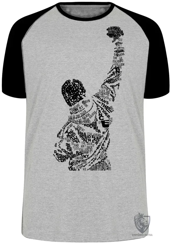 Camiseta adulto ou infantil Balboa letras boxe