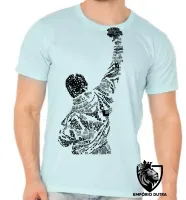 Camiseta adulto ou infantil Balboa letras boxe - Foto 4