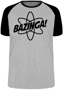 Camiseta adulto ou infantil Bazinga átomo big bang theory