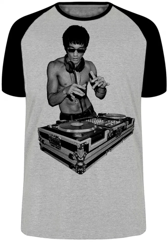 Camiseta adulto ou infantil Bruce lee tony stark DJ