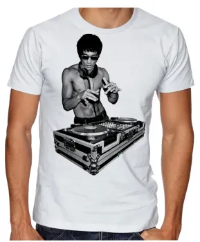Camiseta adulto ou infantil Bruce lee tony stark DJ - Foto 2