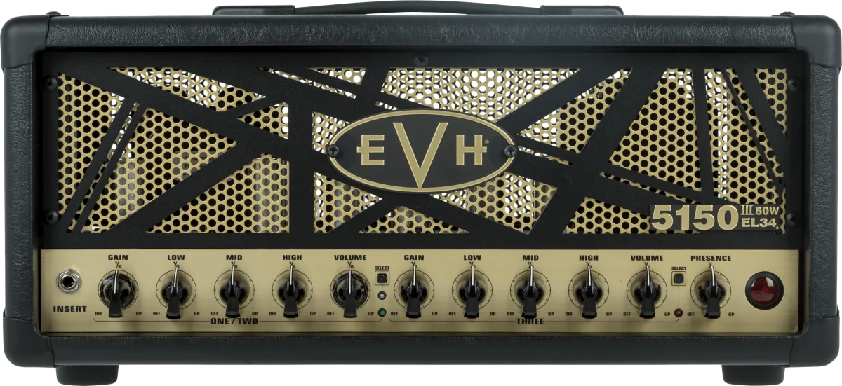 Amplificador EVH 5150 III 50W EL34 Preto e Dourado