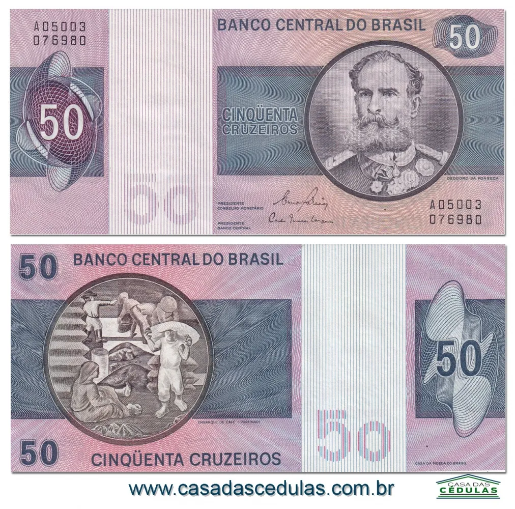 C144 - 50 Cruzeiros (Deodoro da Fonseca) - Fe