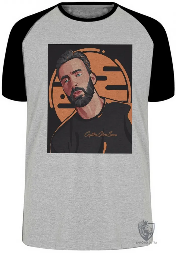 Camiseta adulto ou infantil Capitão america Chris Evans